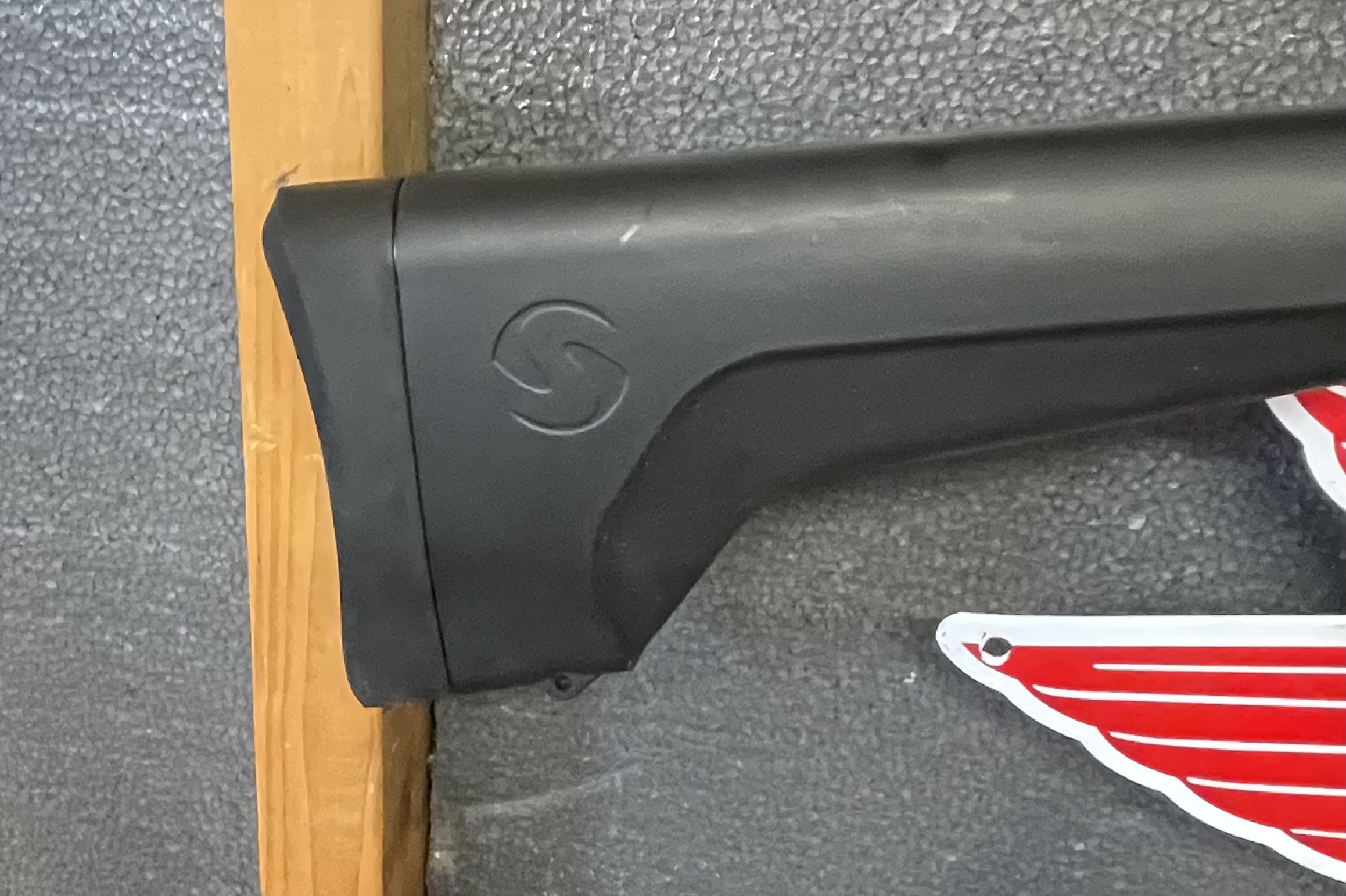 Stevens 320 Security 12 Gauge Pistol Grip Shotgun with Bead Sight and mounted flashlight