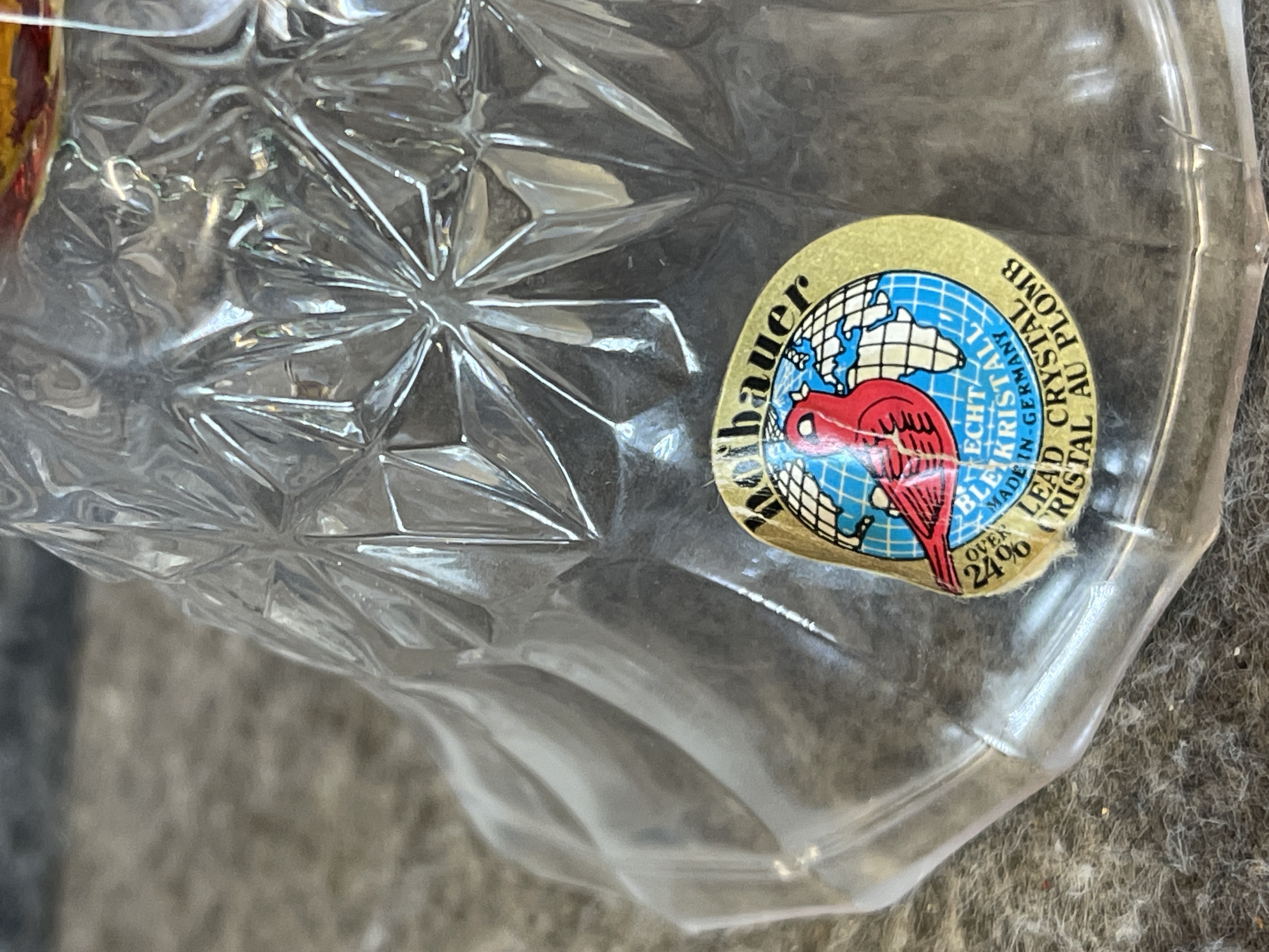 Hofbauer Byrdes Collection Ruby Red Bird Lead Crystal Bell