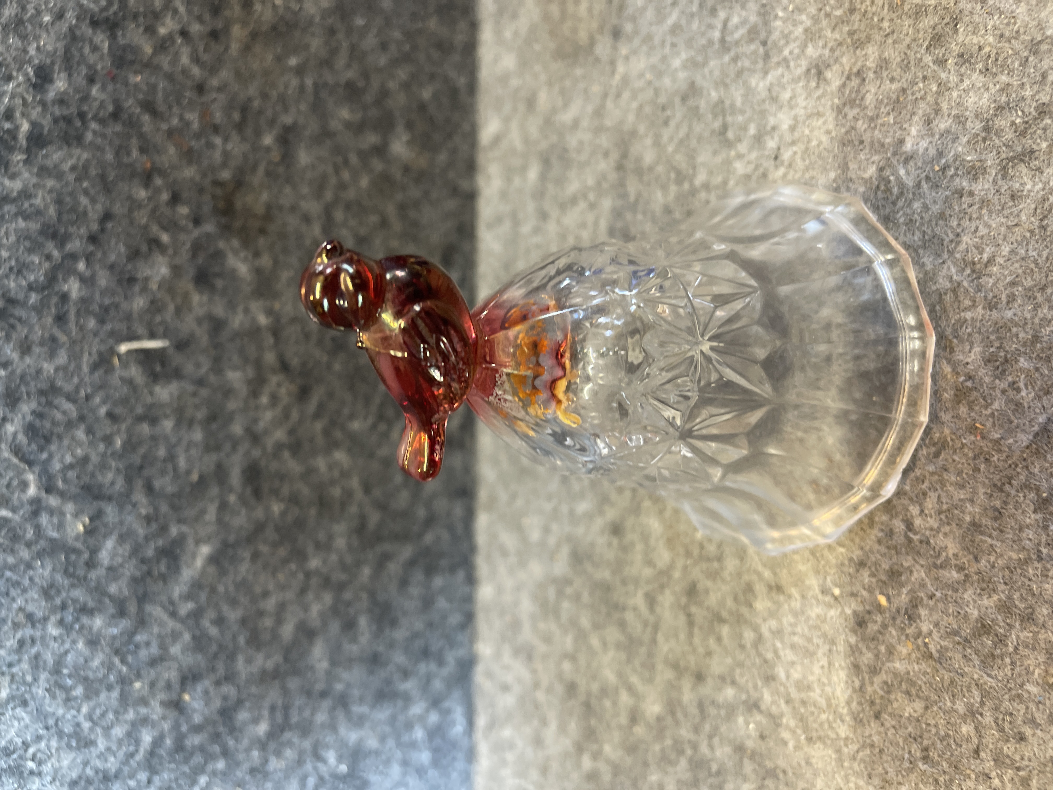 Hofbauer Byrdes Collection Ruby Red Bird Lead Crystal Bell