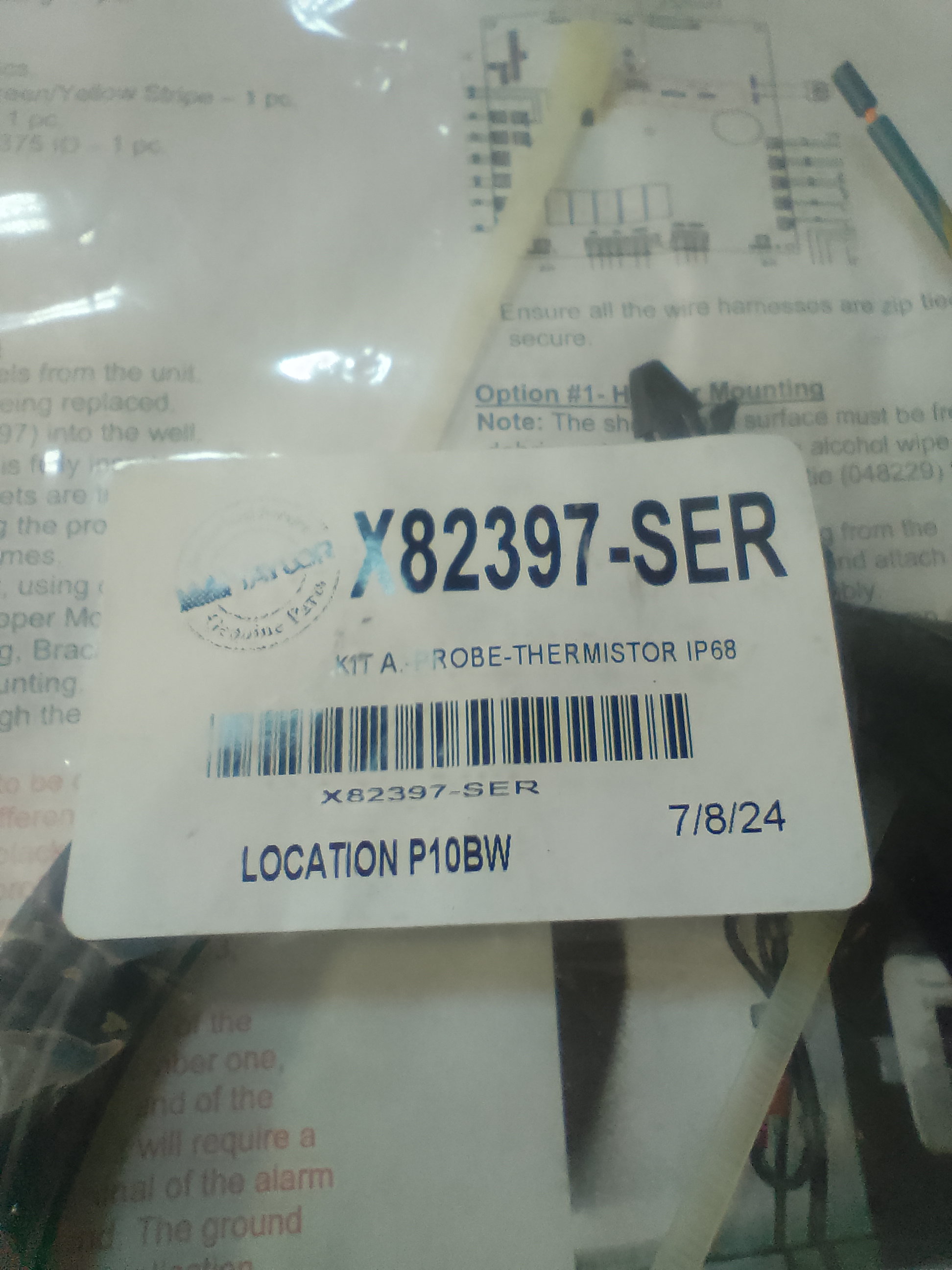 Taylor X82397-SER Thermistor Probe Kit, IP68 sealed unopened New in package