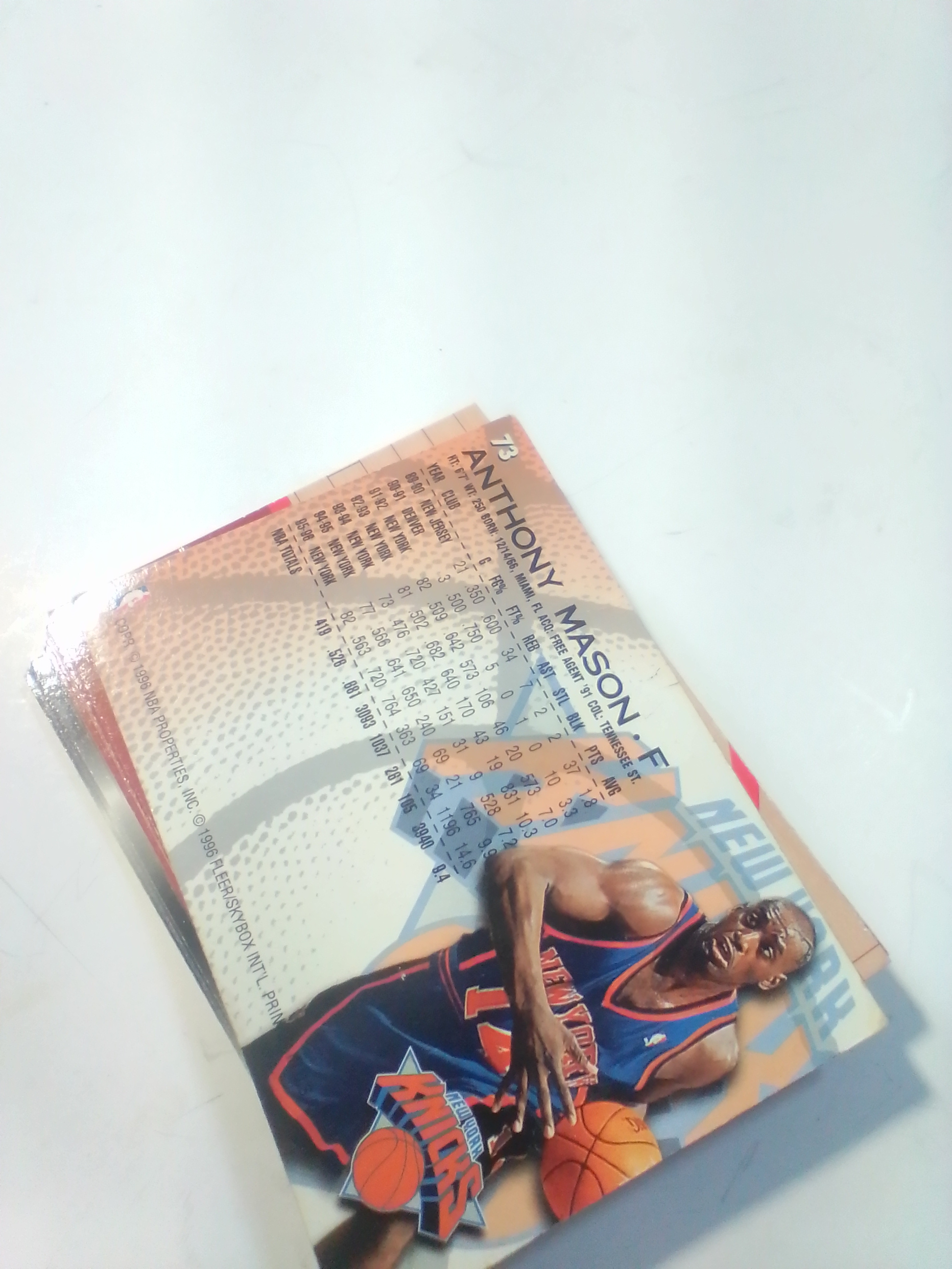 A Collection of Late 1990s NBA Basketball Trading Cards Including Upper Deck Hardcourt and SkyBox Z-Force