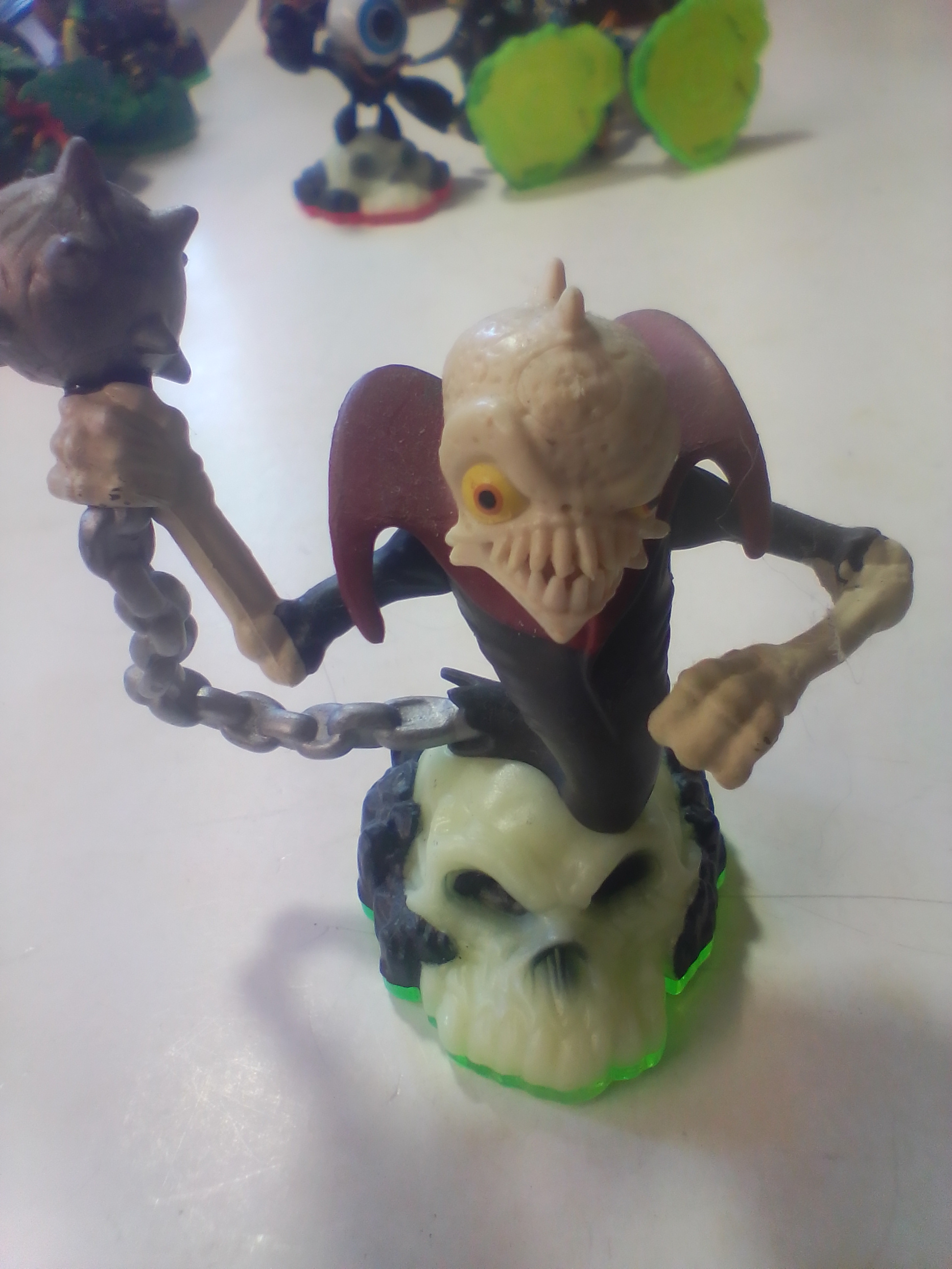 A Collection of Skylanders Interactive Toy Figures Including Spyro and Undead Element Characters