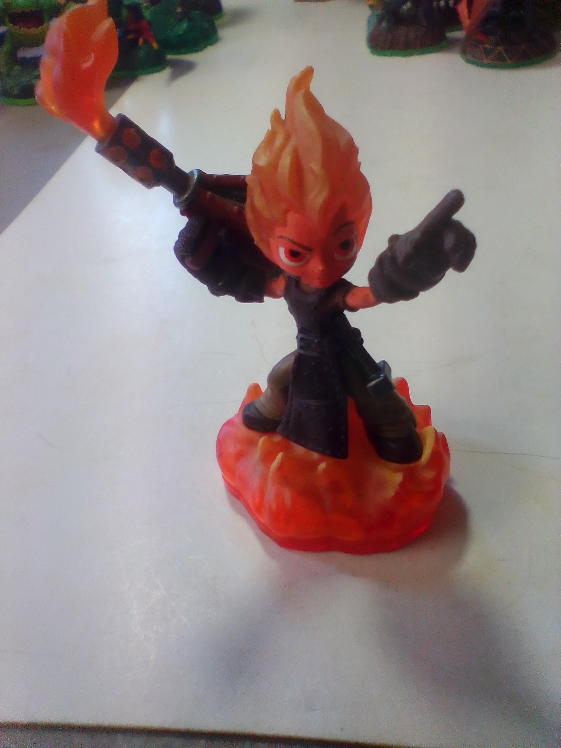 A Collection of Five Skylanders Fire Element Video Game Figurines