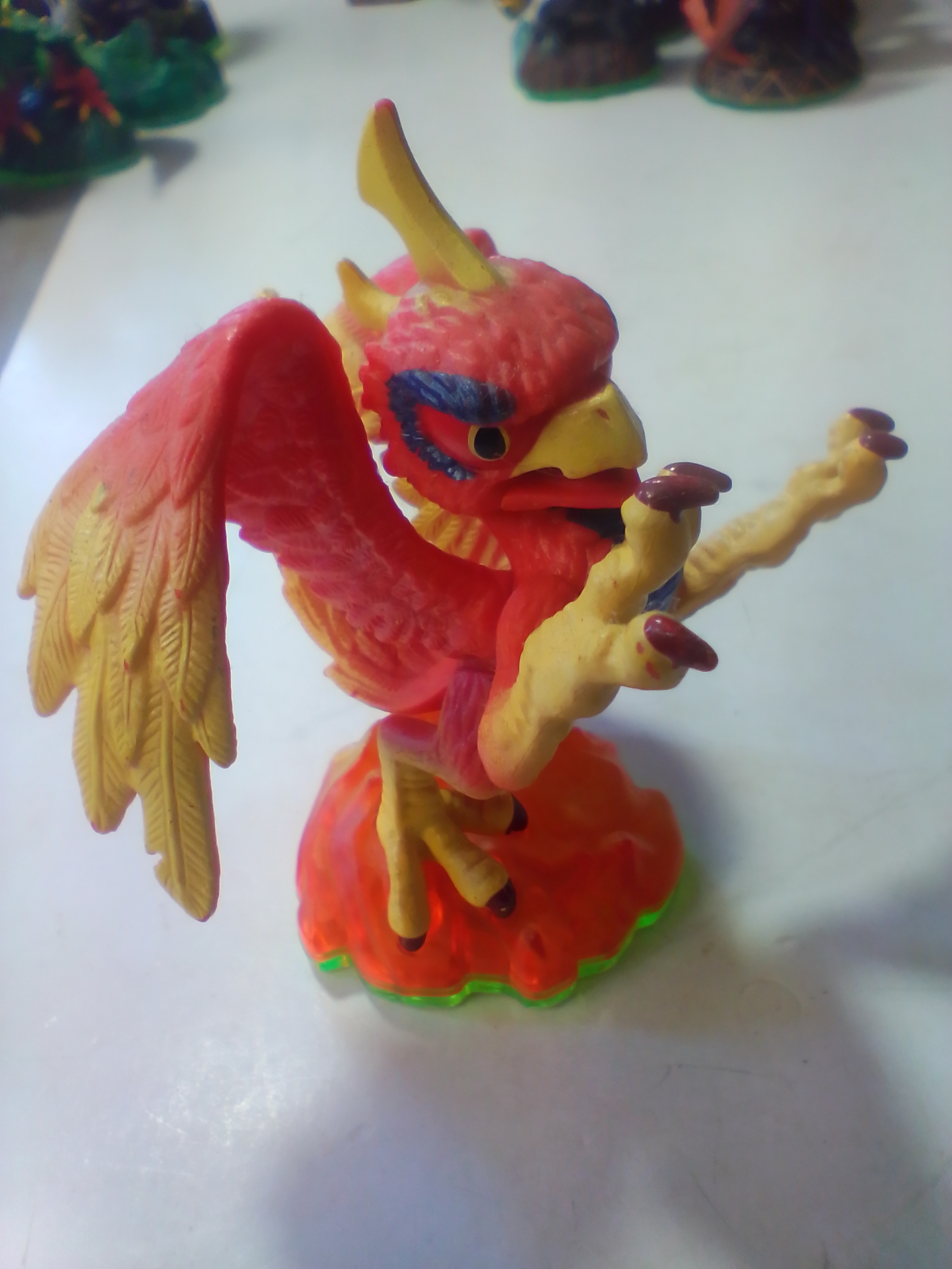 A Collection of Five Skylanders Fire Element Video Game Figurines