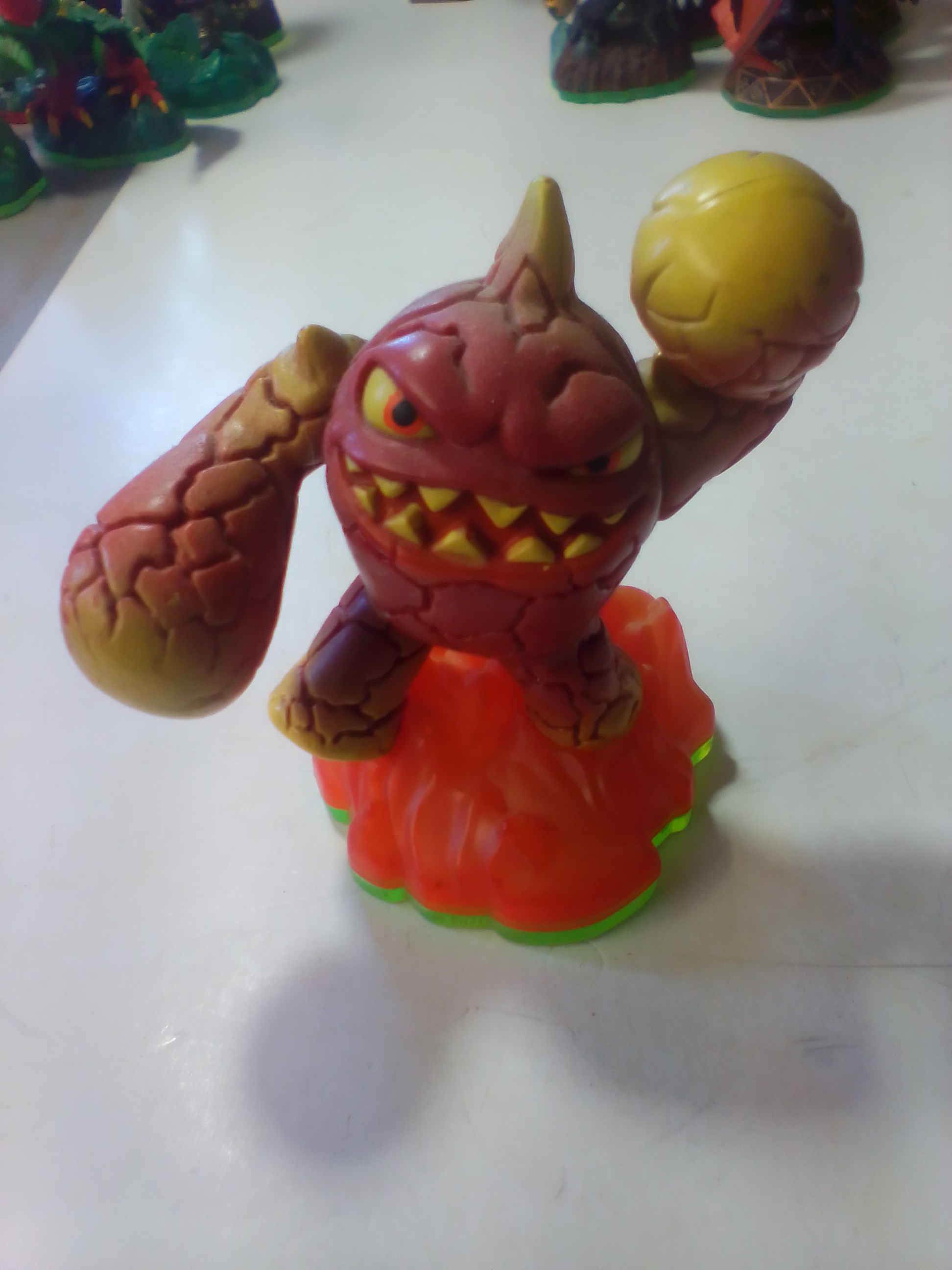 A Collection of Five Skylanders Fire Element Video Game Figurines