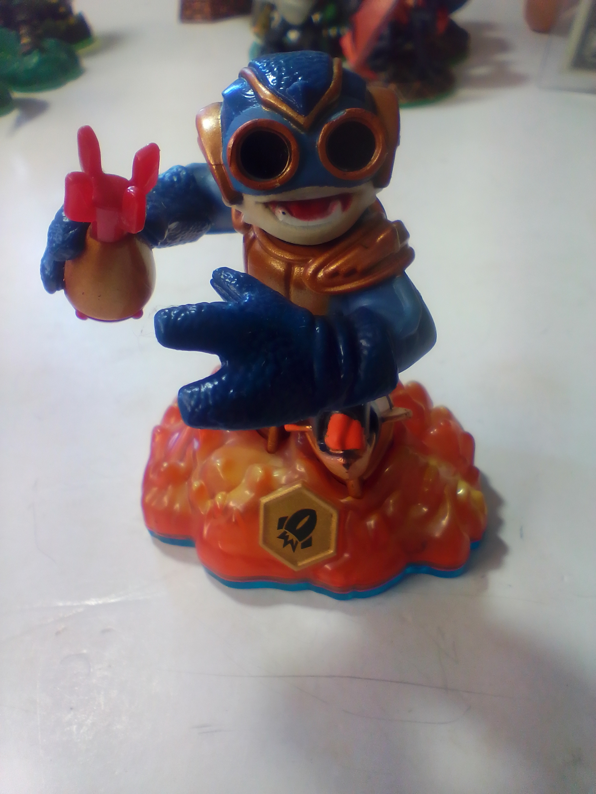 A Collection of Five Skylanders Fire Element Video Game Figurines