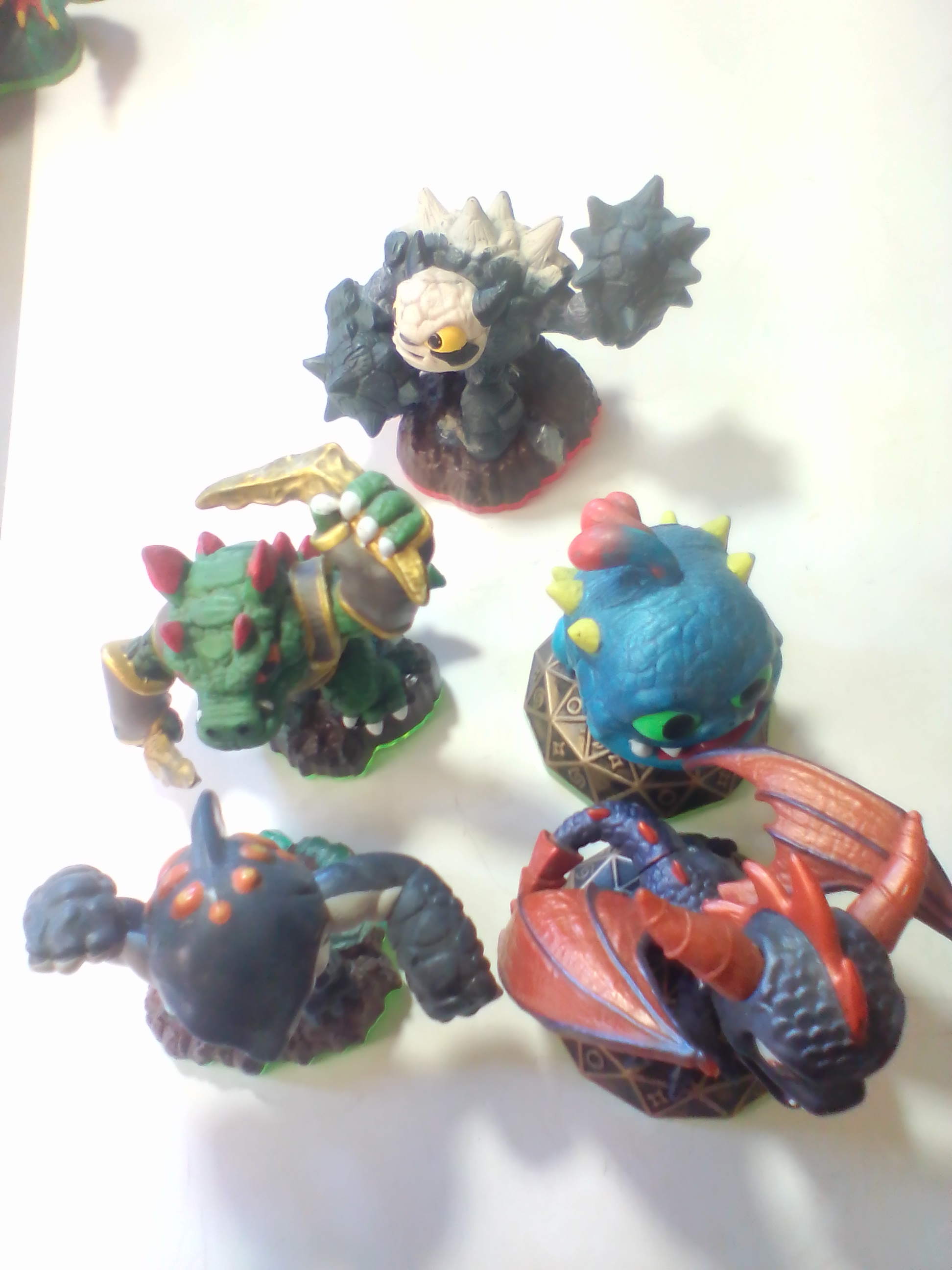 A Collection of Skylanders Video Game Accessory Figures including Dark Spyro
