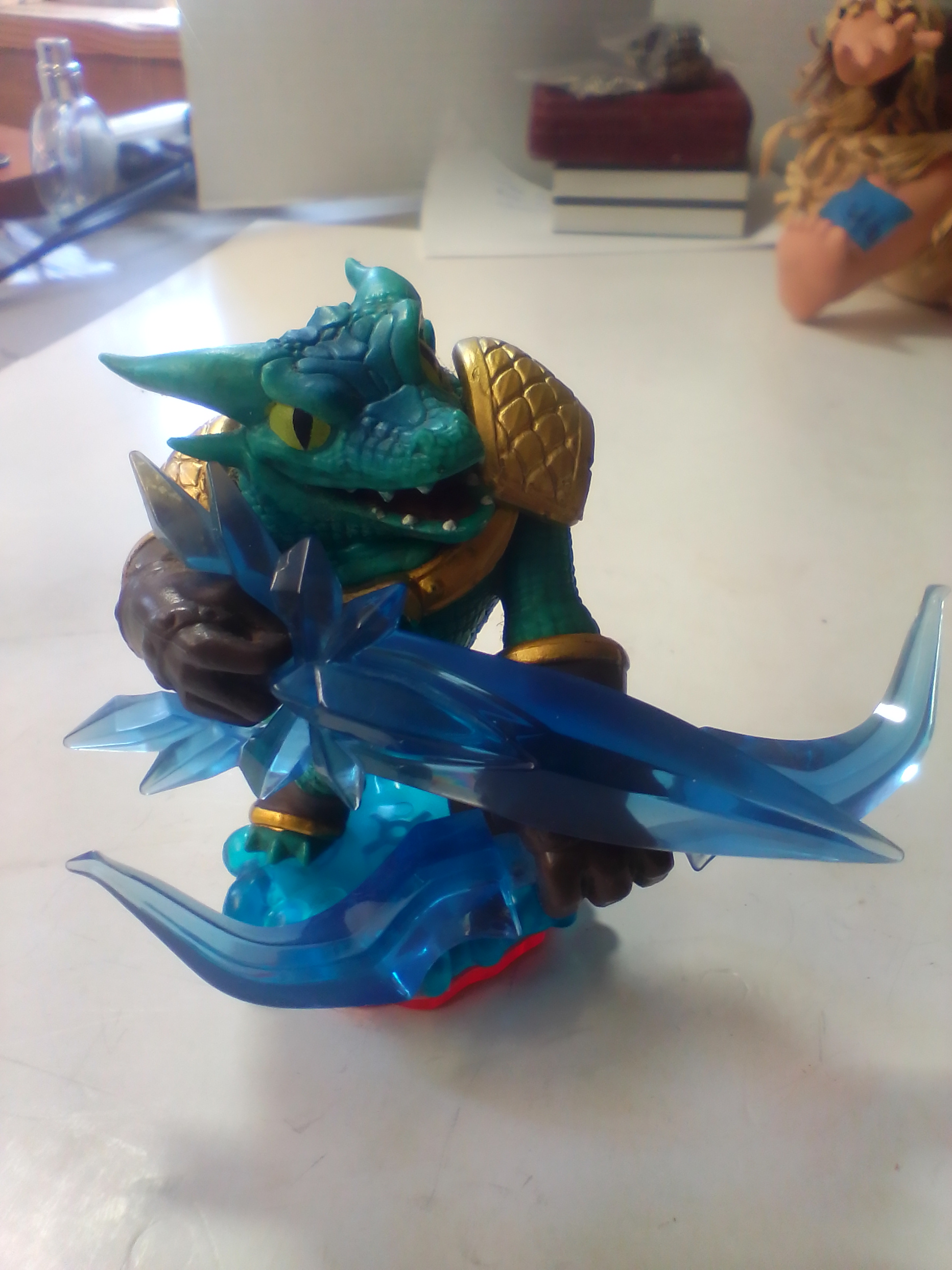 A Collection of Skylanders Interactive Game Figures Representing the Water Element