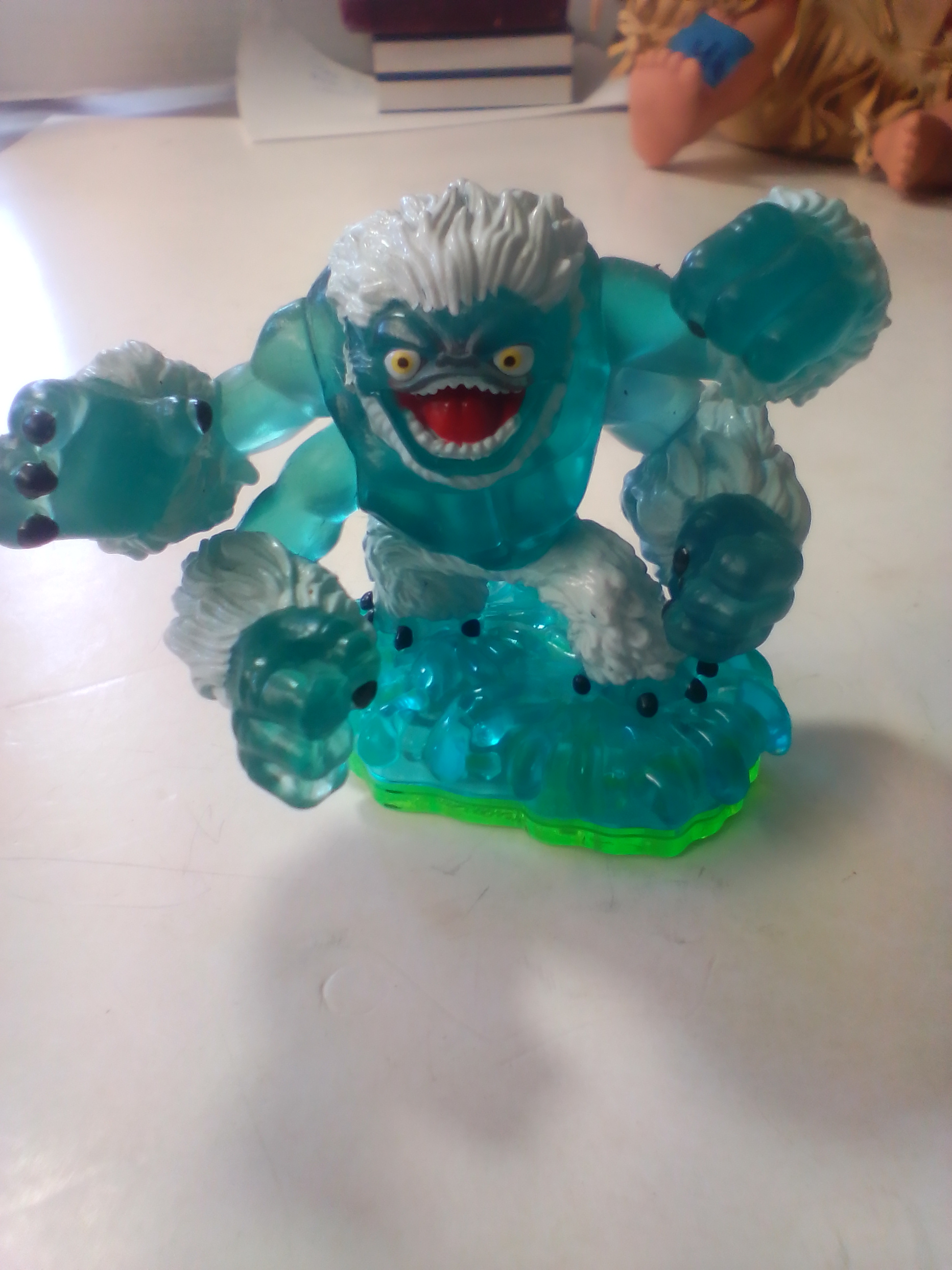 Three Skylanders Video Game Interactive Figures Including Golden Queen, Dive-Clops, and Slam Bam