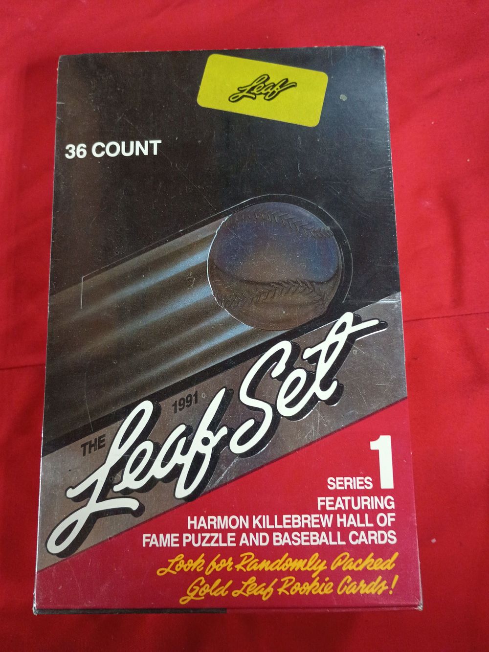Lot 124: 1991 Leaf Series 1 Baseball Card Box 36 Count Factory Sealed