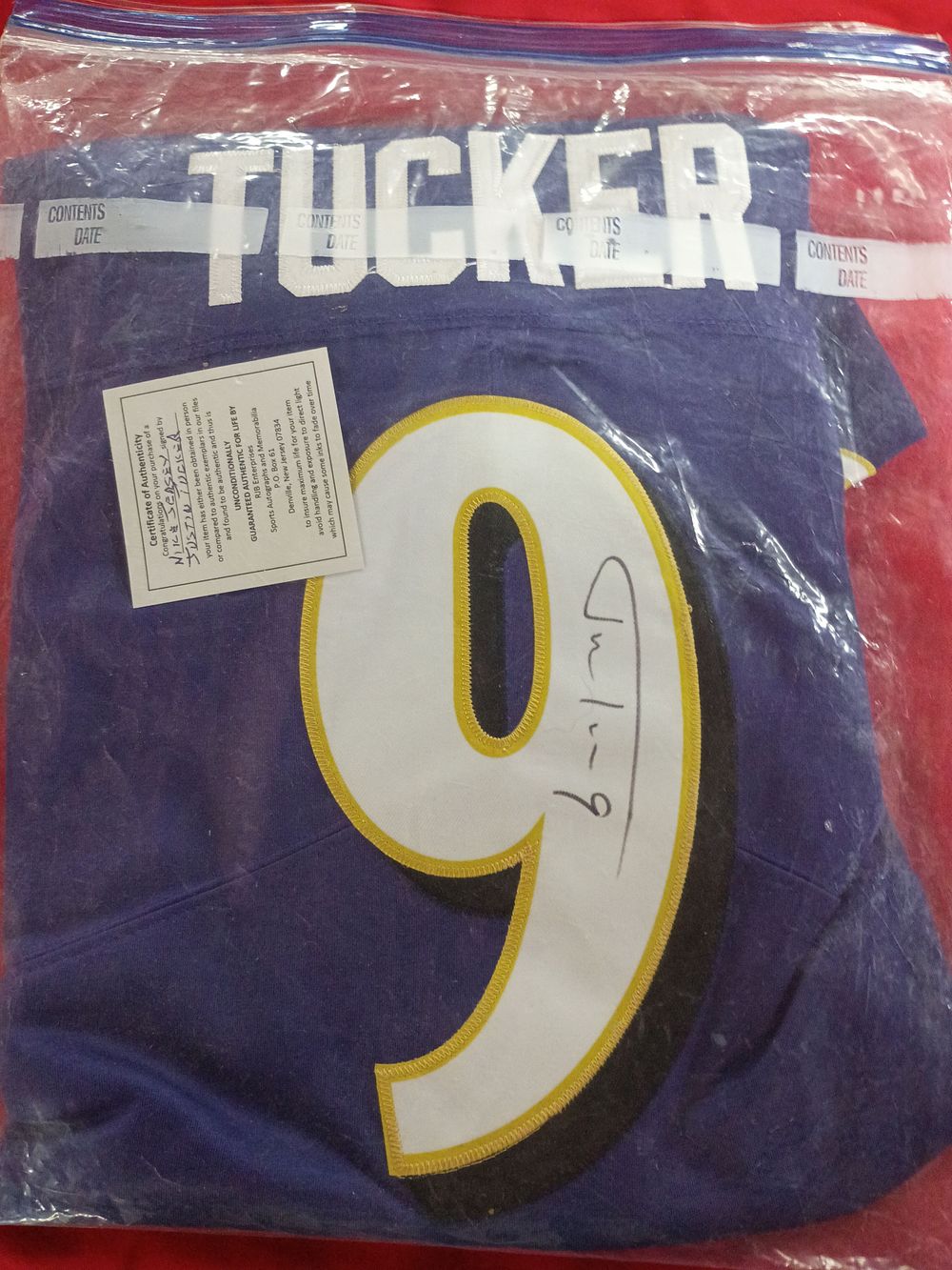 Lot 154: Baltimore Ravens Signed Justin Tucker Nike Jersey with COA