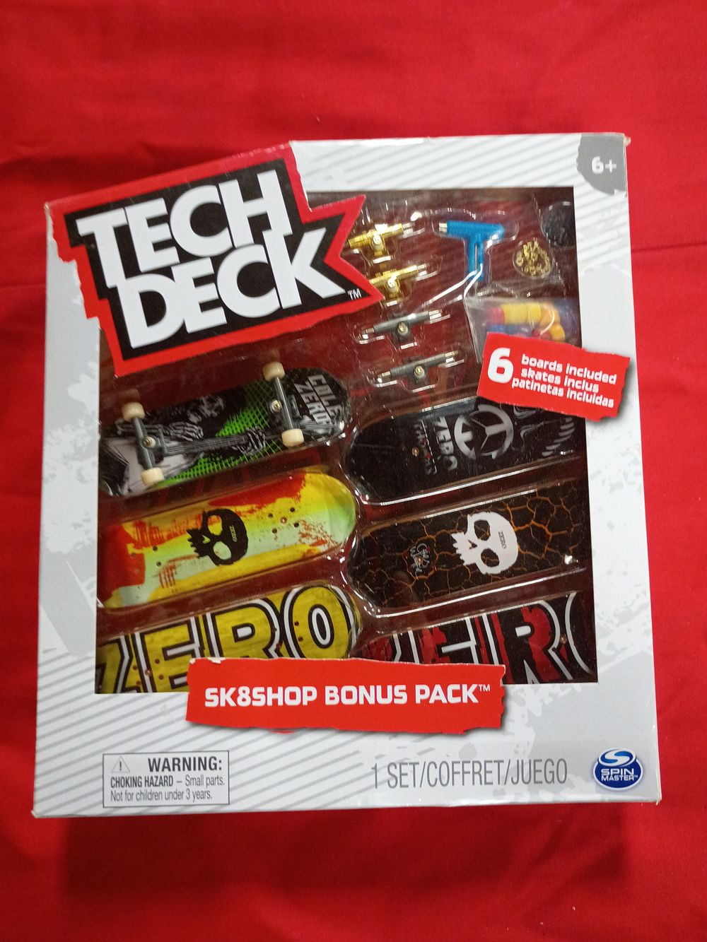 Lot 113: Spin Master Tech Deck Sk8shop Bonus Pack Featuring Zero Skateboards Graphics