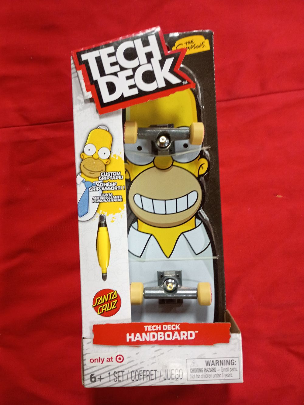 Lot 114: Tech Deck Handboard The Simpsons Santa Cruz Homer Simpson Target Exclusive