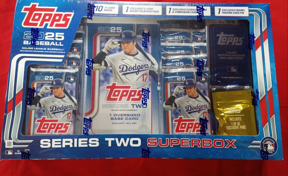 Lot 115: 2025 Topps Baseball Series Two Superbox Factory Sealed Retail Exclusive 11 Packs