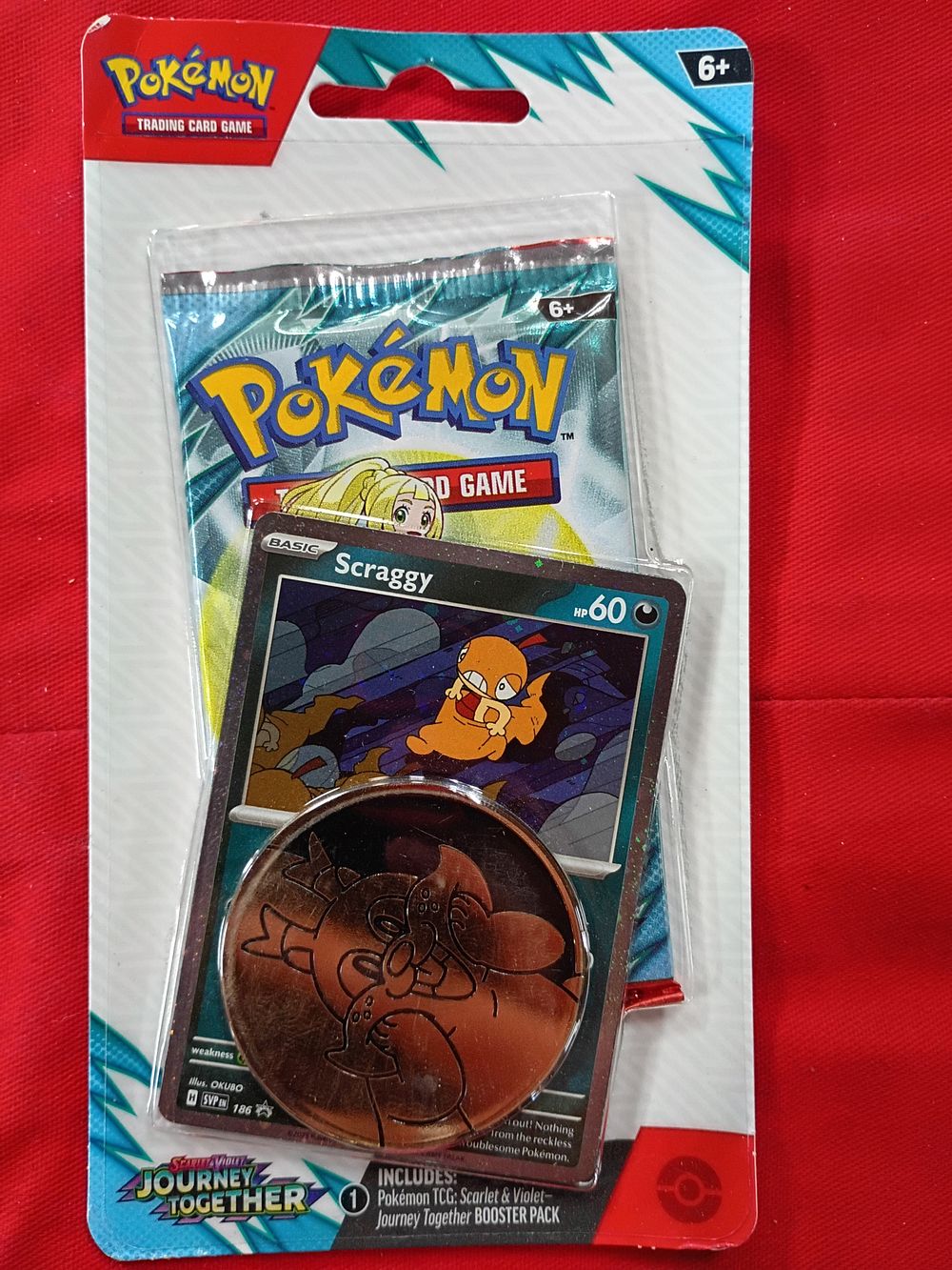 Lot 124: Pokémon TCG Scarlet and Violet Journey Together Scraggy Single Pack Blister