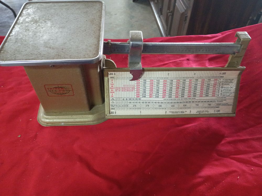 Lot 71: Triner Scale and Manufacturing Company 4 Pound Postal Beam Scale