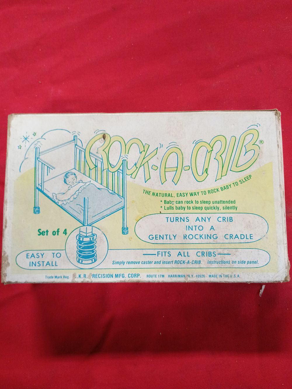 Lot 84: Vintage Rock-A-Crib Accessory Set by K.R. Precision Mfg. Corp.