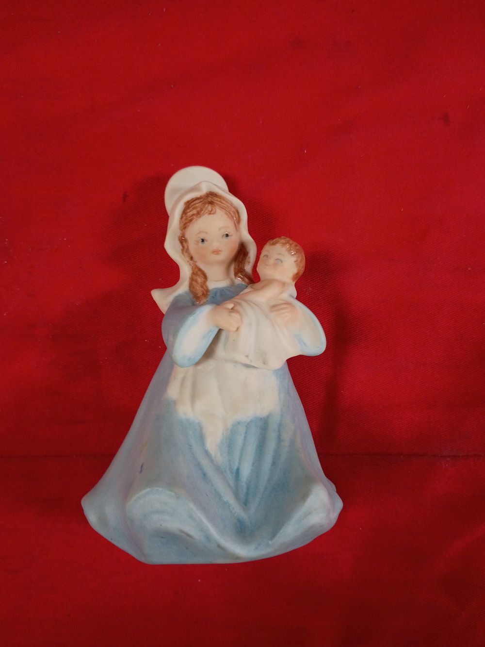 Lot 87: Hand Painted Bisque Porcelain Figurine by Mary Ann Depicting Madonna and Child