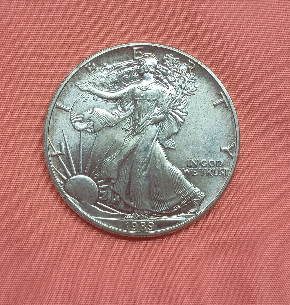 Lot 101: 1989 US American Silver Eagle One Dollar Coin