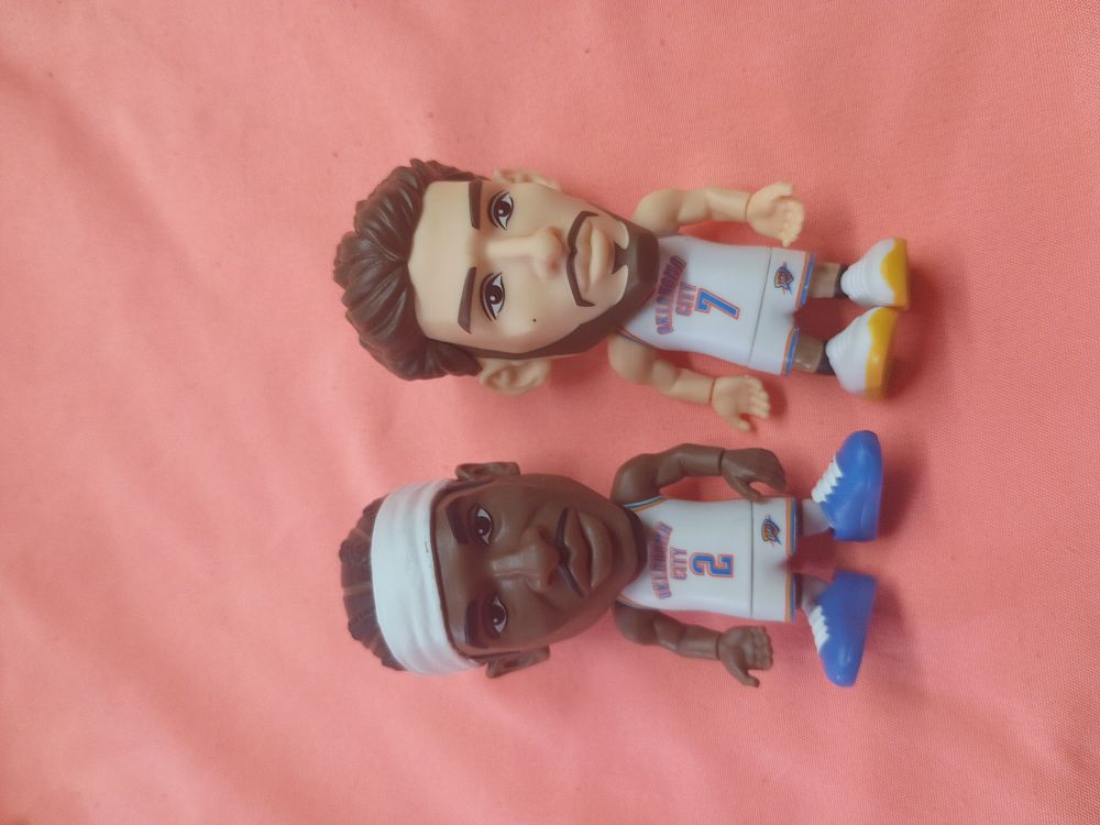 Lot 140: A Pair of Oklahoma City Thunder NBA Collectible Miniature Action Figures