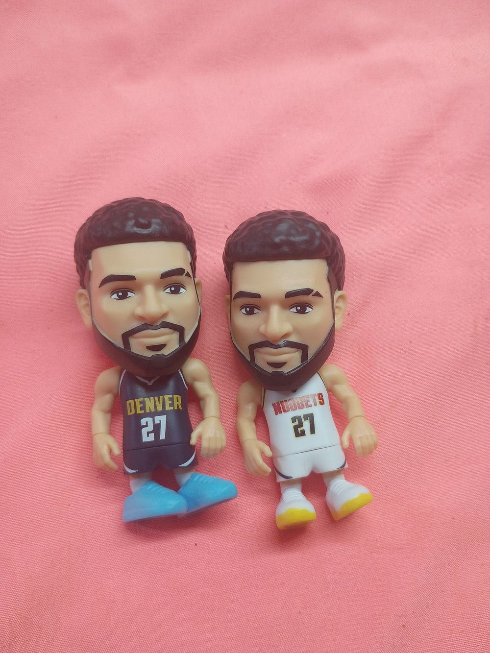 Lot 142: A Pair of Jamal Murray Denver Nuggets NBA Ballers Series 2 Miniature Action Figures