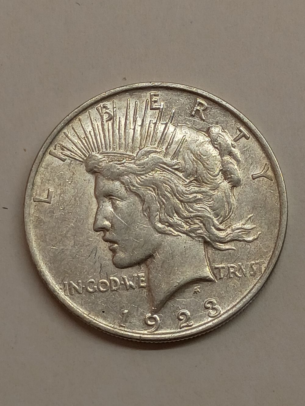 Lot 20: 1923 US Peace Silver Dollar Philadelphia Mint