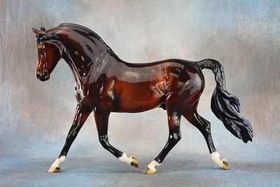 Trotting Morgan Stallion - Mold # 807 - This handsome guy is certainly putting his best hoof 