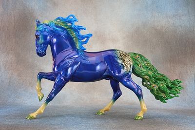 Andalusian Stallion - Mold # 584 -This unique guy is showing off all his colors and bound to 