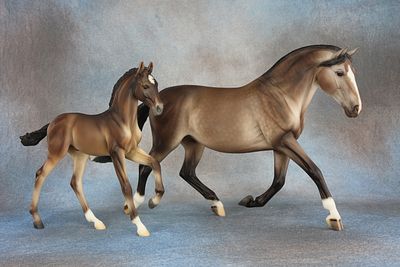 Andalusian Mare & Foal. Andalusian Mare &amp; Foal - Mold # 734 &amp; Mold # 735 - This sweet 