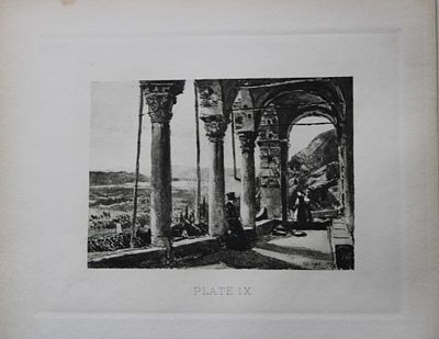 John Fulleylove 1897 - Etching of Vale of Sparta from Mistra. This superb etching is from 