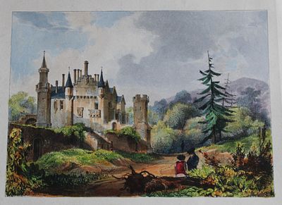 JS Templeton - Lithograph of Abbotsford, Seat of Sir Walter Scott c1850. This lithograph of 