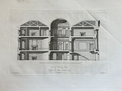 Vitruvius Britannicus 1771 - Pl 13 Thoresby Lodge, Nottinghamshire. This original copperplate 