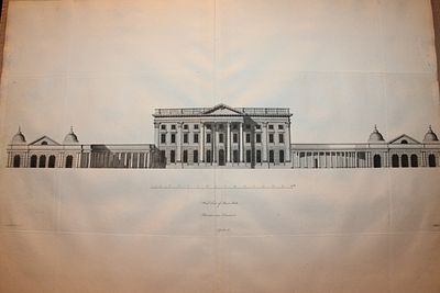 Vitruvius Britannicus 1771 - Pl 26 North West of Harwood House, Yorkshire. This original 