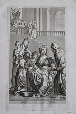 Lodovico Carracci - rare engraving of Cloisters in Bologne monastery 1776. This rare copper 