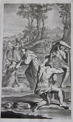Lodovico Carracci - rare engraving of Cloisters in Bologne monastery 1776. This rare copper 