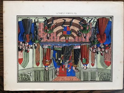 HN Humphreys - Original print from Illuminated Illutrations of Froissart 1844. This 