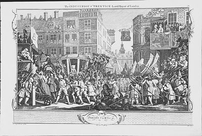 W Hogarth - 6 engravings of the Industrious Apprentice by Riepenhausen 1820. This set of 