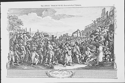 W Hogarth - 6 engravings of the Idle Apprentice by Riepenhausen 1820. This set of engravings was 