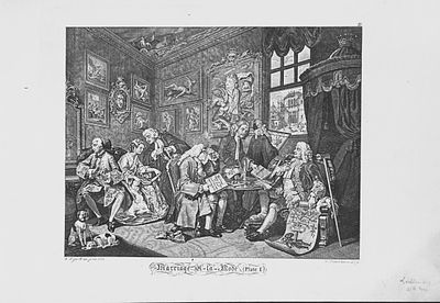 W Hogarth - 6 engravings of Marriage-a-la-Mode by Riepenhausen 1820. This set of engravings was 