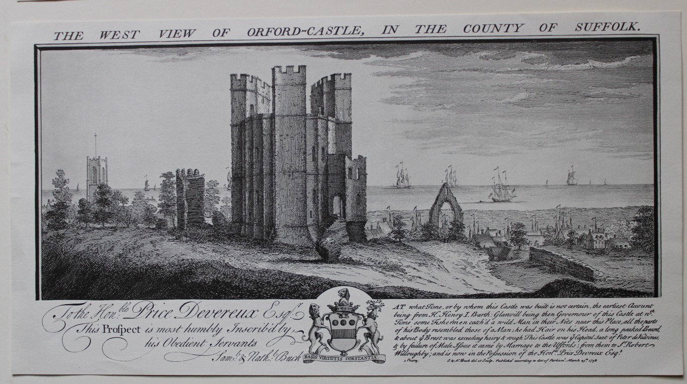 S & N Buck - West View of Orford Castle, Suffolk 1738.