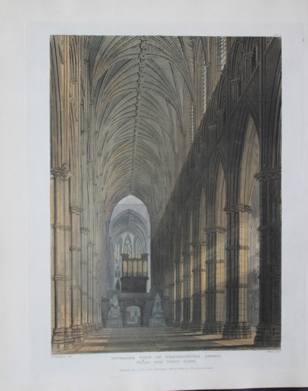 F Mackenzie - Interior View of Westminster Abbey by J Bluck 1812