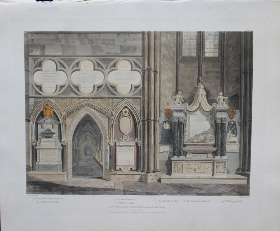 Thompson - 10th Window of Westminster Abbey engraved by J Bluck 1812