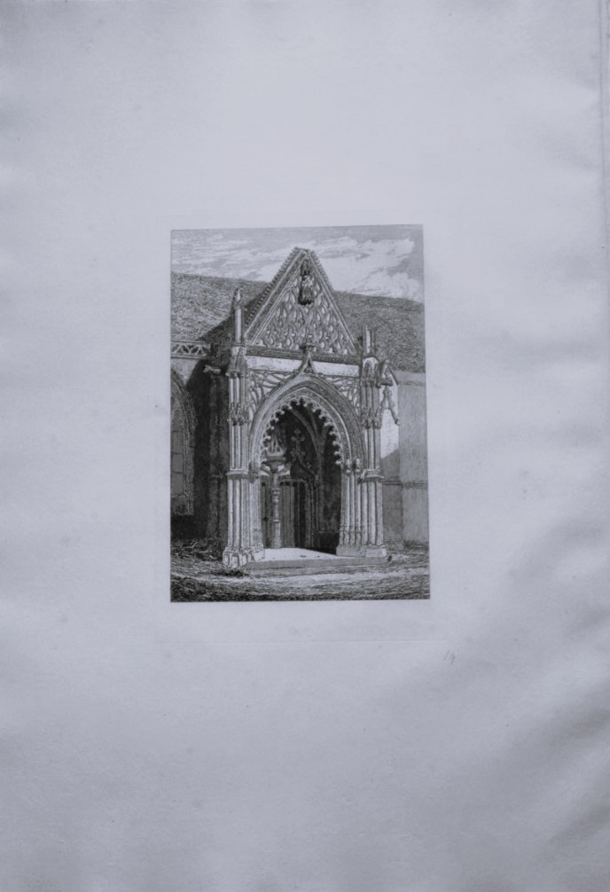John Sell Cotman - Folio engraving of Church of St. Michel de Vaucelles,Normandy 1822