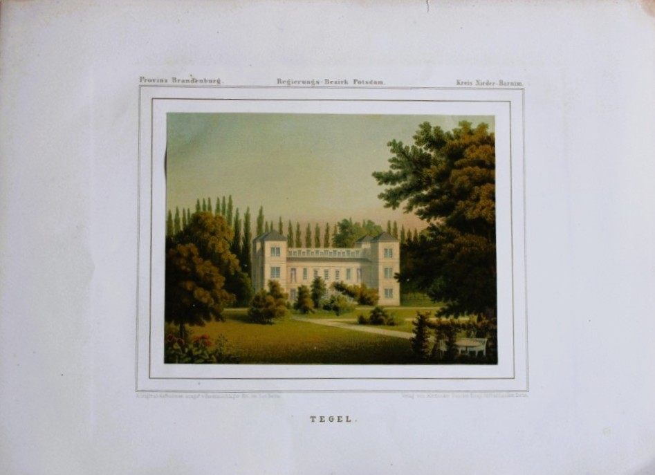 Alexander Duncker - Lithograph of Tegel 1857