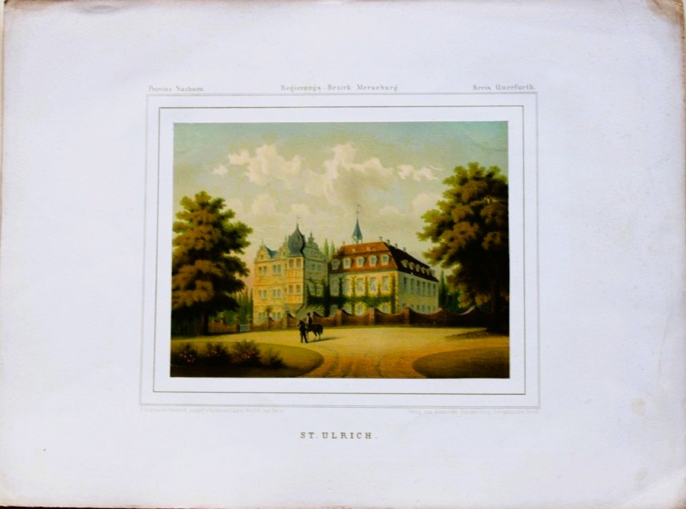 Alexander Duncker - Lithograph of St. Ulrich 1857