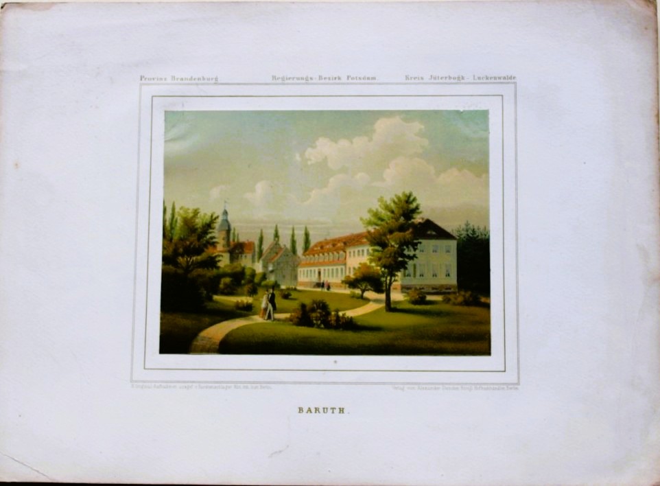 Alexander Duncker - Lithograph of Baruth 1857