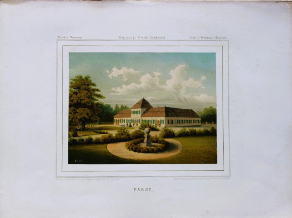 Alexander Duncker - Lithograph of Parey 1857