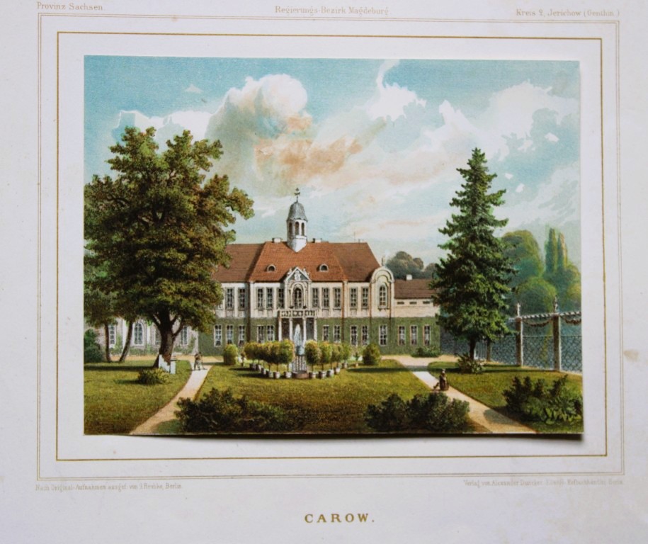 Alexander Duncker - Lithograph of Carow 1857