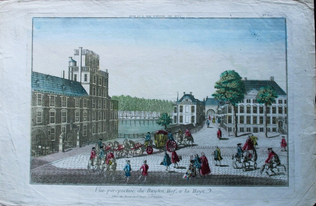Vue d'Optique -Buyten Hof, a la Haye, Netherlands c1770