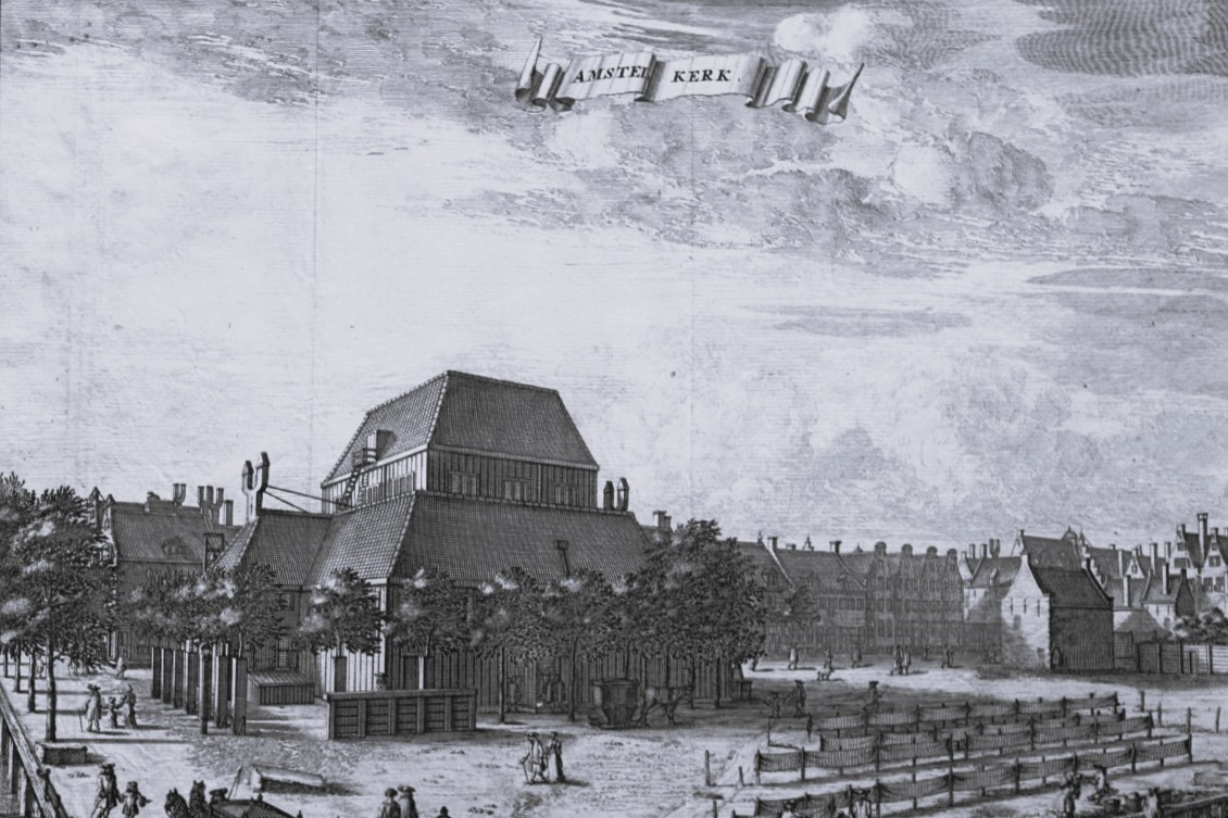 C Commelin - Engaving of Amstel Kerk, Amsterdam 1693